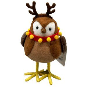 Wondershop Christmas Featherly Friends Bells 2022 Owl with antlers READ